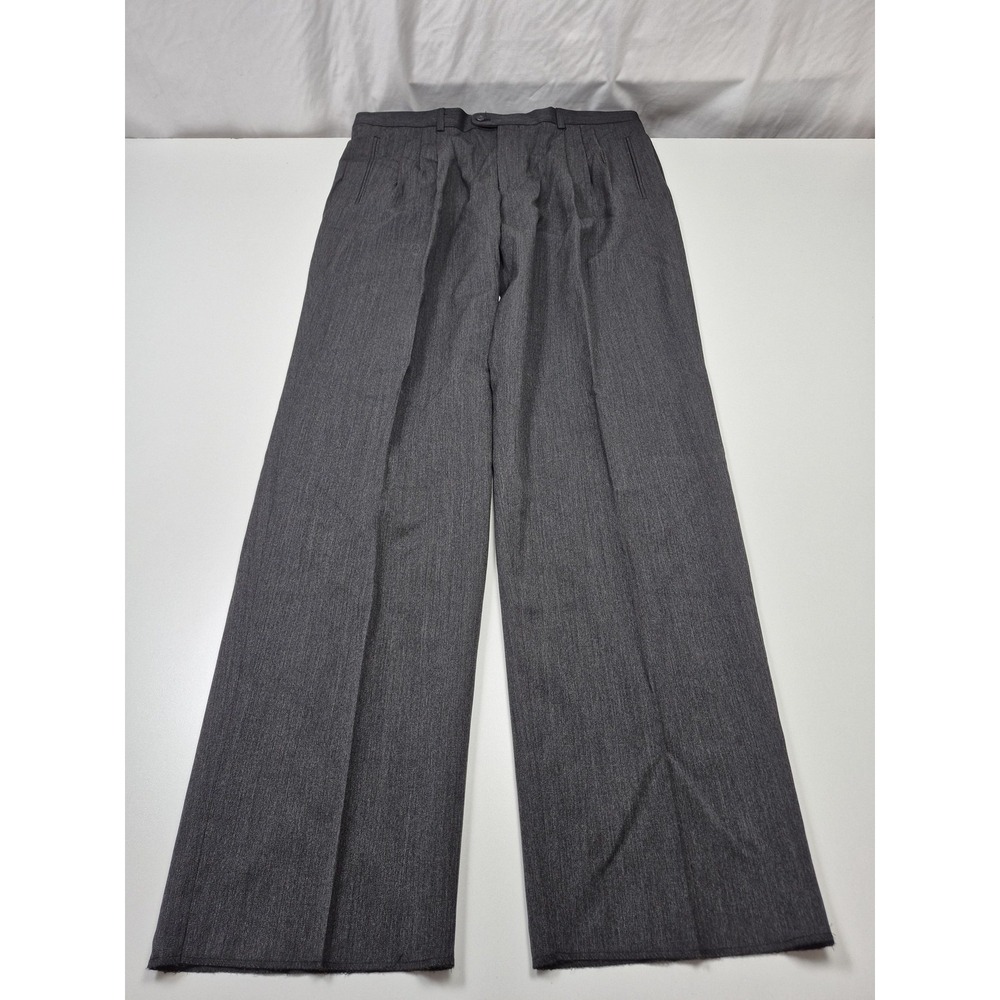 Tundra Dress Pants Mens 40x37 Gray Wool Pleated Straight Office NWT